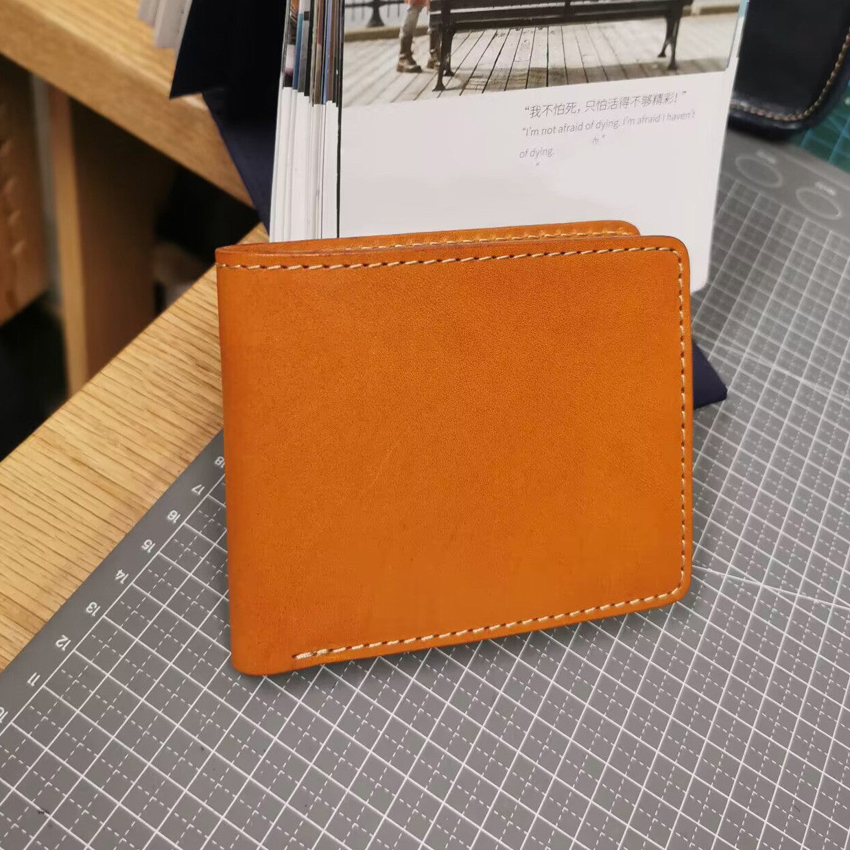 Portefeuille court en cuir tendance pour homme