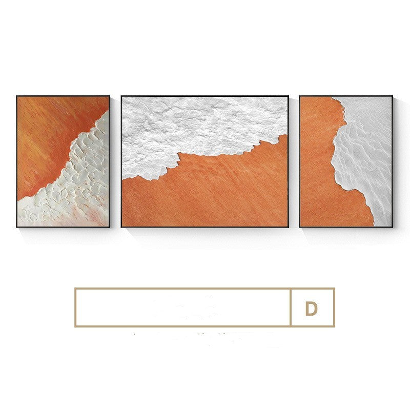 Living Room Decorative Painting Abstract Art Ocean Wave Triptych Sofa Background Wall