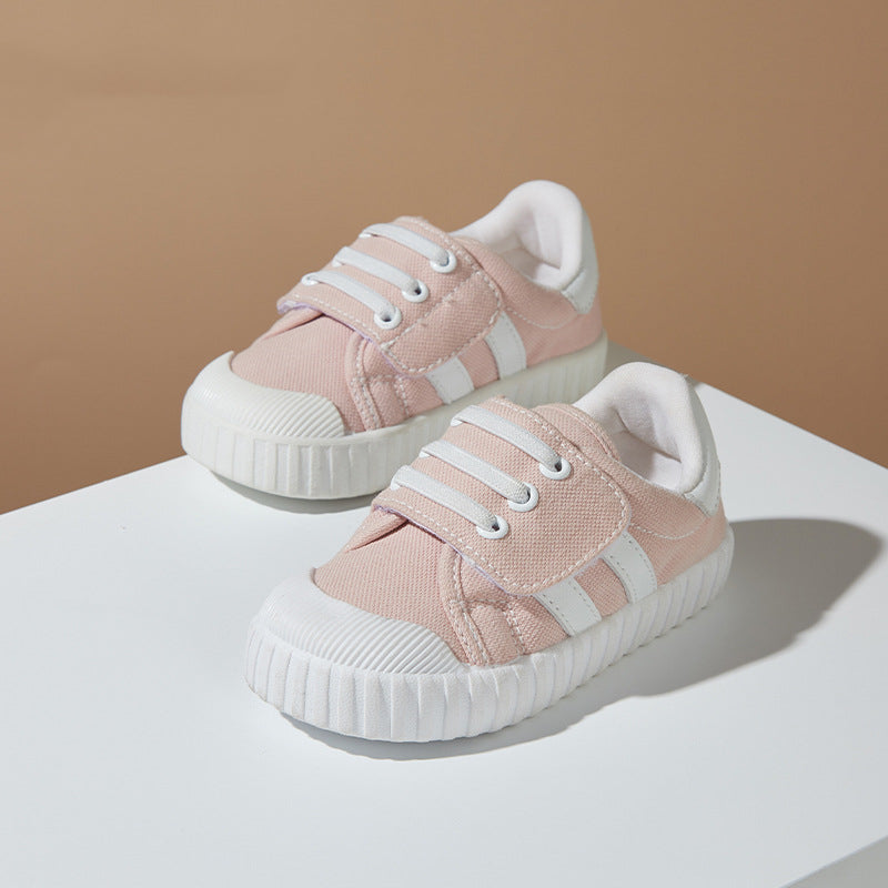 Baby Breathable Canvas Shoes With Soft Soles For Toddlers