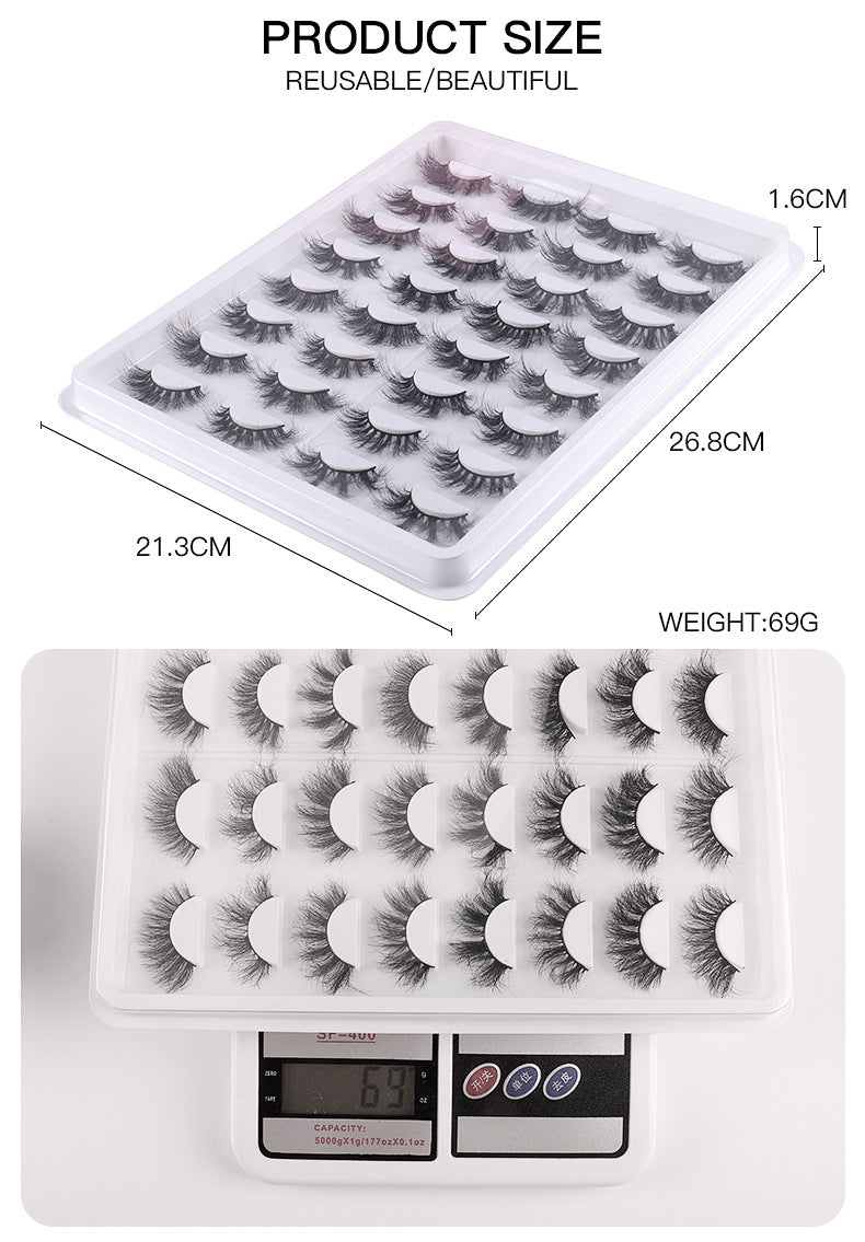 16 Pairs Of Hand Fried Hair Curling Thick False Eyelashes