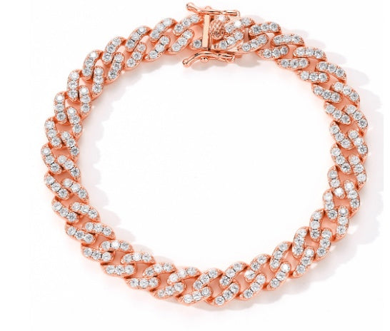 9mm Micropaved Zircon Cuban Chain Personality