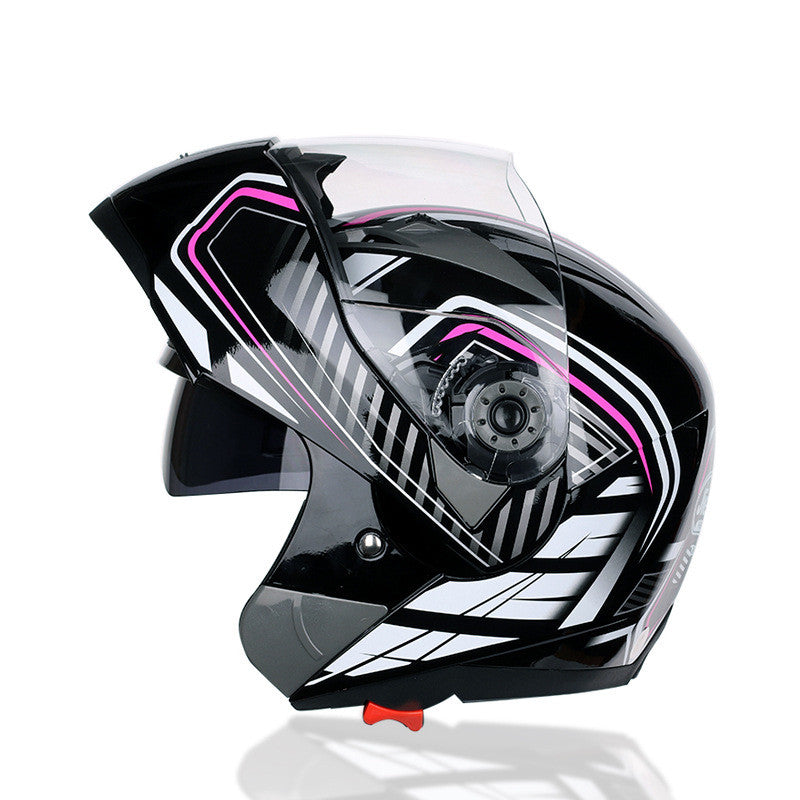 Casque de Moto Demi-Casque Anti-Buée Écran Solaire Double Visière Casque Intégral