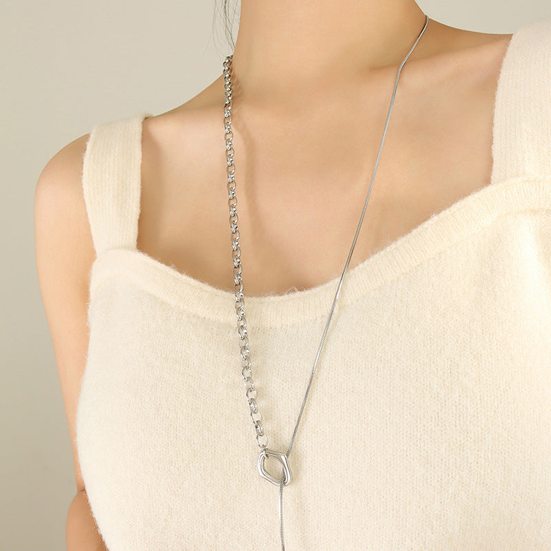 Women's Fashion OT Buckle Adjustable Length Chain