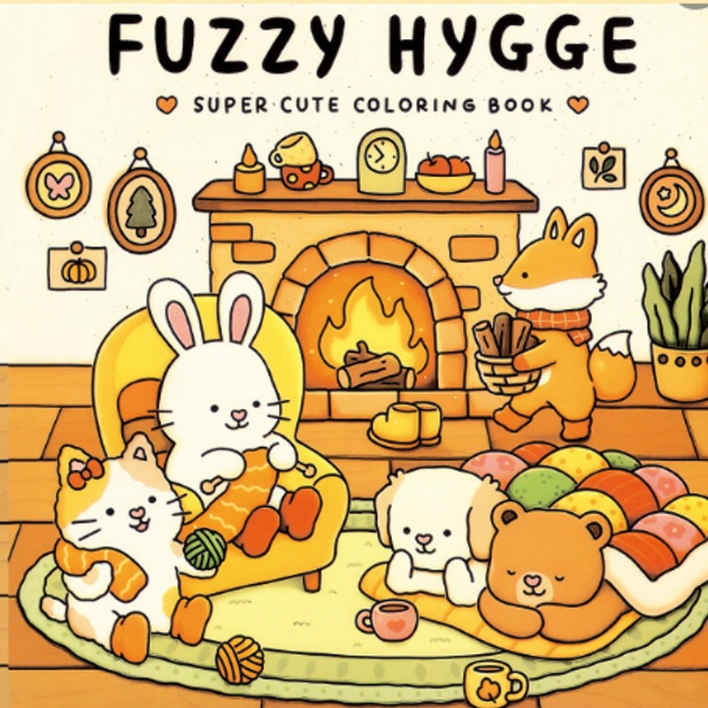 Coloring Book For Adults And Teens Cute Animal Characters Book Easy-to-start Coloring Book