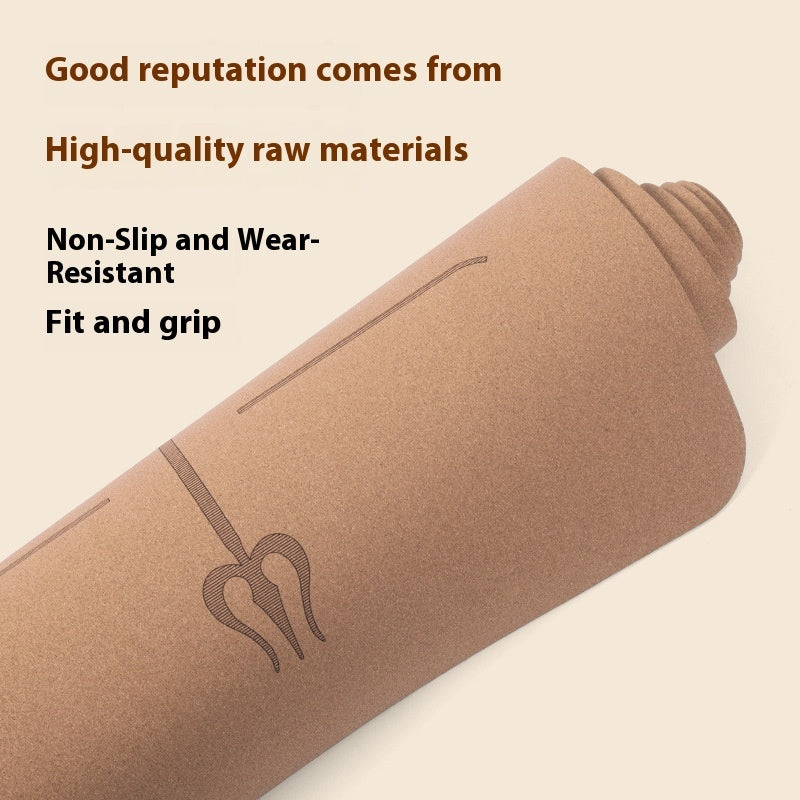 Household Fashion Personality Cork Rubber Yoga Mat