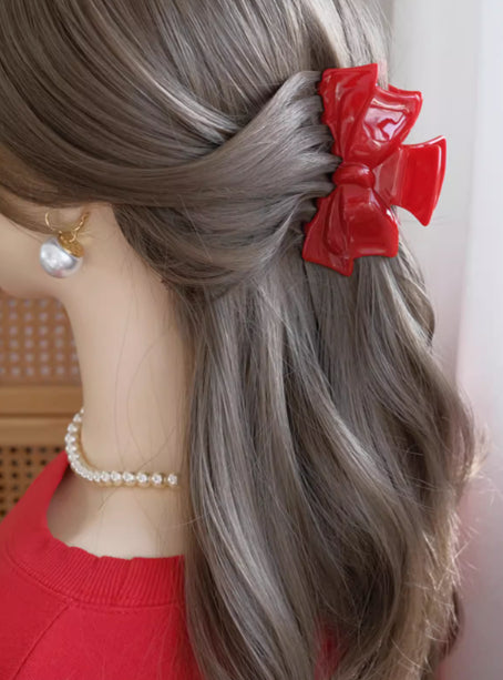 Pince à cheveux requin rétro en acétate, style maîtresse de maison cossue, pour queue de cheval