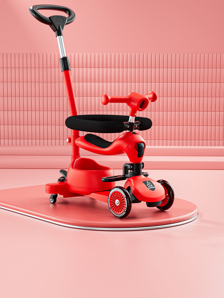 Trottinette bébé avec siège - Pousse ou glisse
