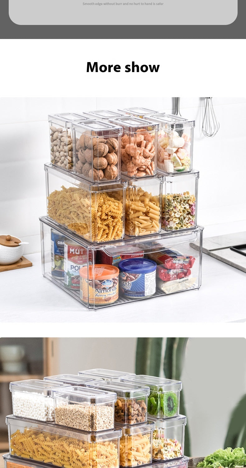PET Refrigerator Box Snack Fruit And Vegetable Transparent Crisper