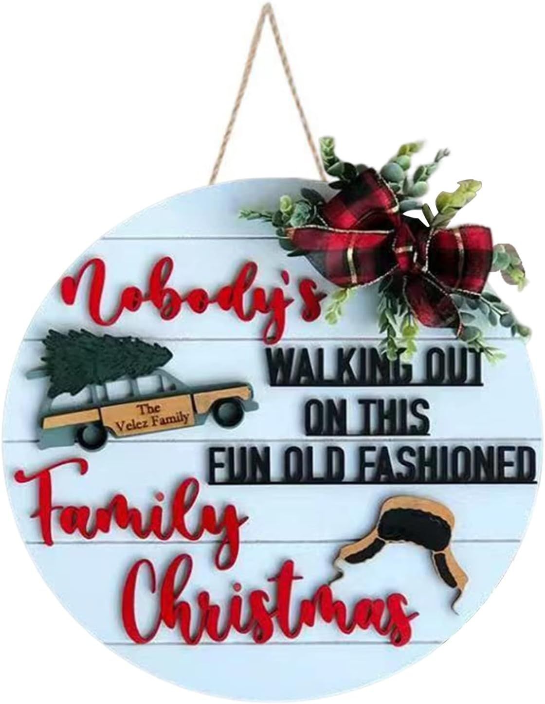 Décorations de Noël pour porte d'entrée, guirlande, articles de fête, artisanat, panneau de porte