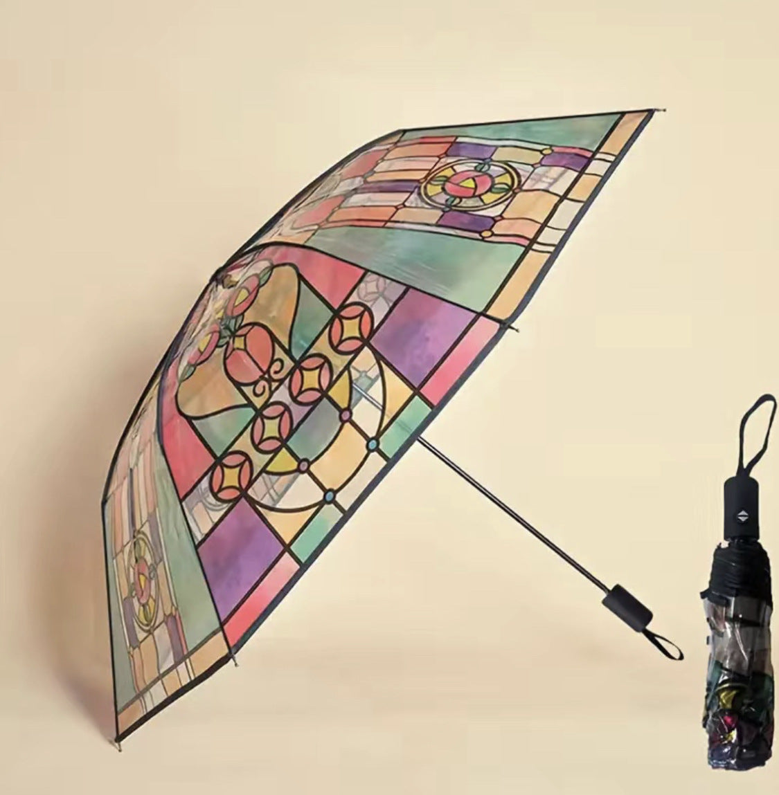 Automatic Transparent Folding Umbrella Large