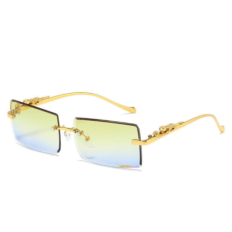 Women's Fashion Square Frameless Trimming Sunglasses
