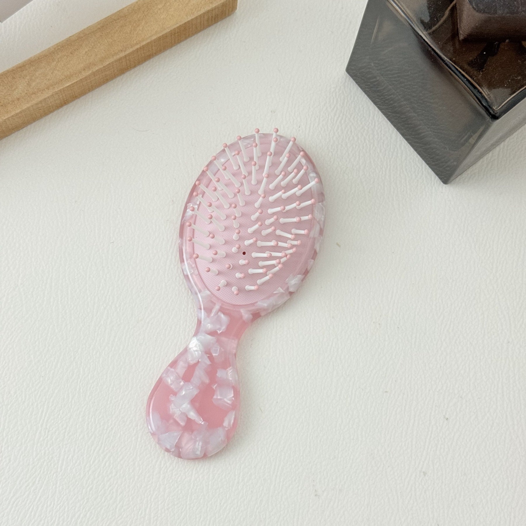 Simple Colorful Acetate Air Cushion Hair Comb With Personalized Name