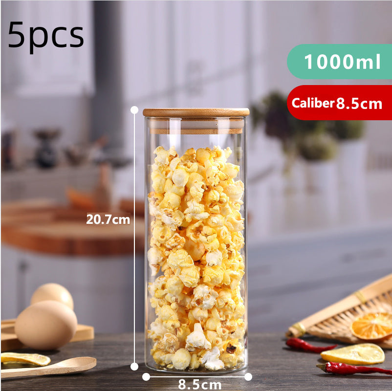 High Borosilicate Glass Sealed Jar Transparent Household