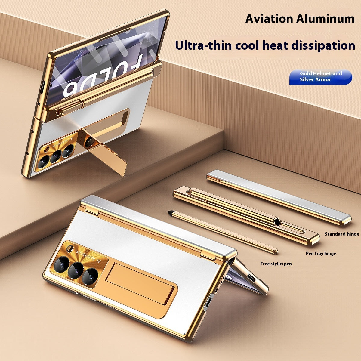 Phone Case Aluminum Alloy Gemel Folding