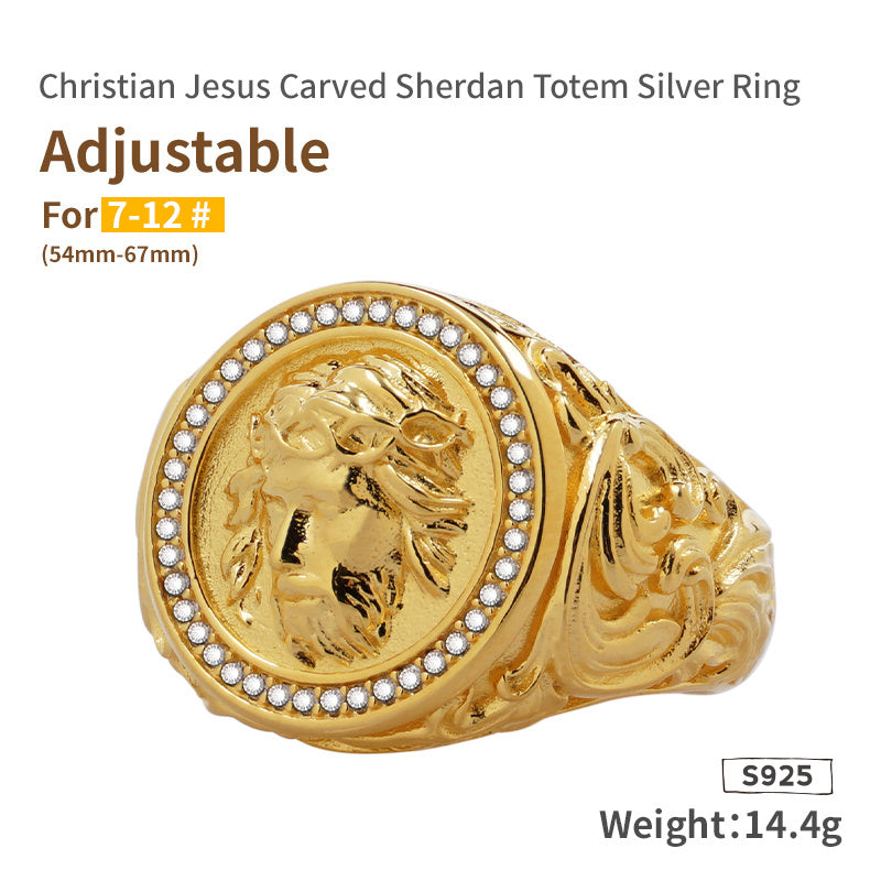 Men's Fashion Adjustable Engraved Ring
