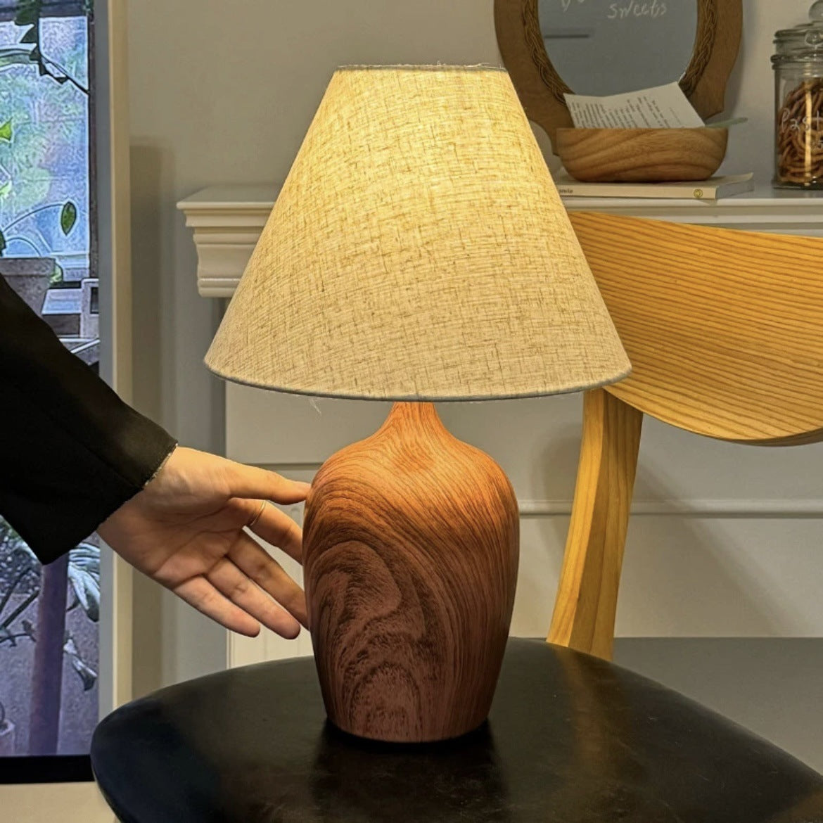 Lampe de table style silencieux chambre à coucher haut de gamme nouveau rétro chinois induction hôtel