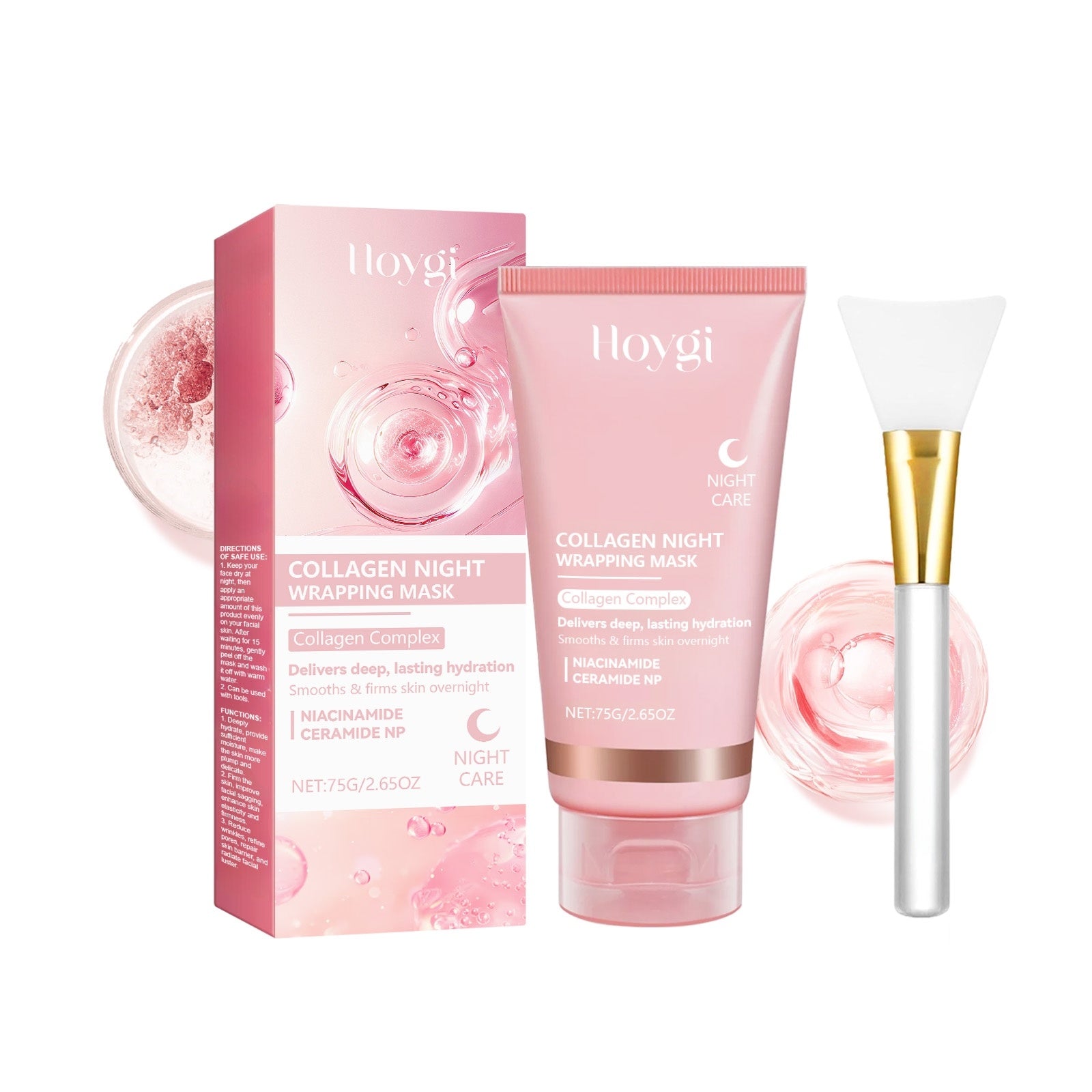 Masque Facial Déchirant au Collagène pour Rides Légères