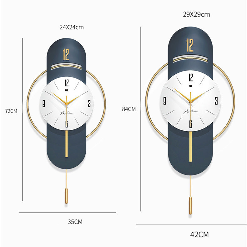 Horloge murale créative de luxe léger et tendance pour la maison