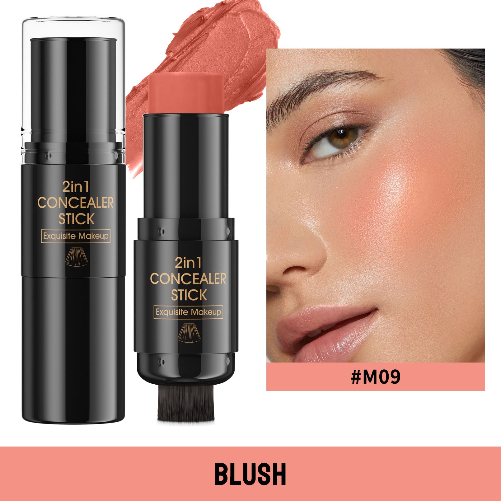 Highlight Blush Double-headed Contour Stick With Brush