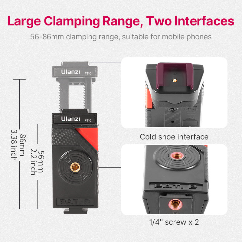 Ensemble trépied à pince pour téléphone portable Gimbal Black Octopus