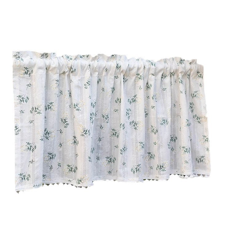 Tassel Curtain Kitchen Short Curtain Floating Window Coffee Curtain