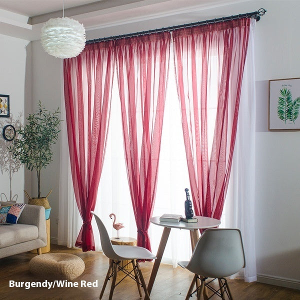 Wide Terylene Curtain Window Screen Fabric Solid Color