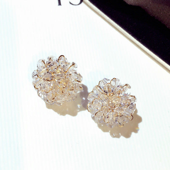 Boucles d'oreilles élégantes et sauvages en cristal pour femmes