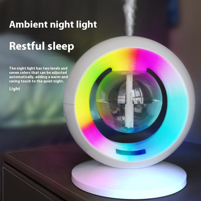 Heavy Fog Clock Humidifier Colorful Night Lamp