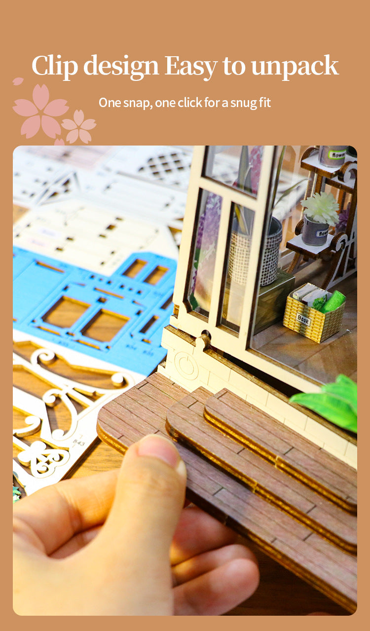 English Version Diy Hand-pasted Cottage Assembled Garden House Model Ornaments
