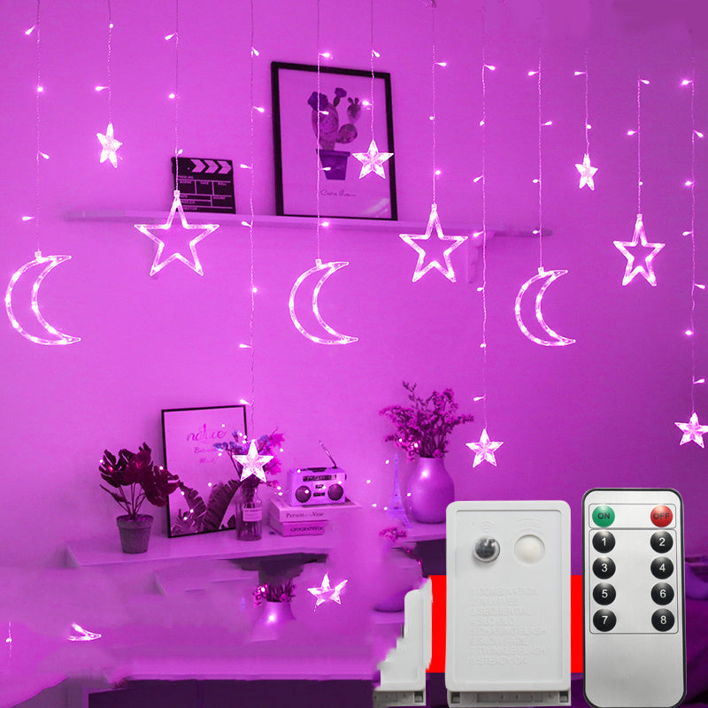 Guirlande lumineuse LED Clignotante Rideau Étoilé Créative Décorative