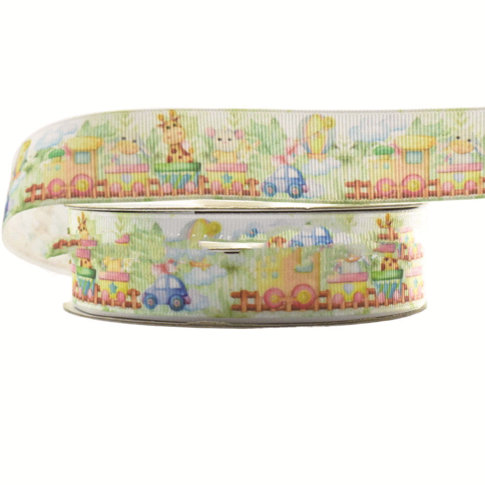 Small Animal Cartoon Printing Ribbon Hair Accessories