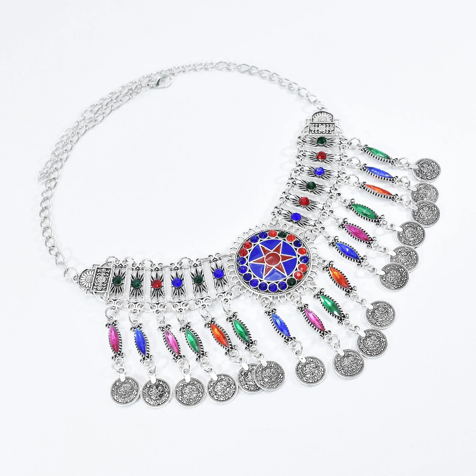 Women's Fashion Tassel Necklace Three-piece Suit