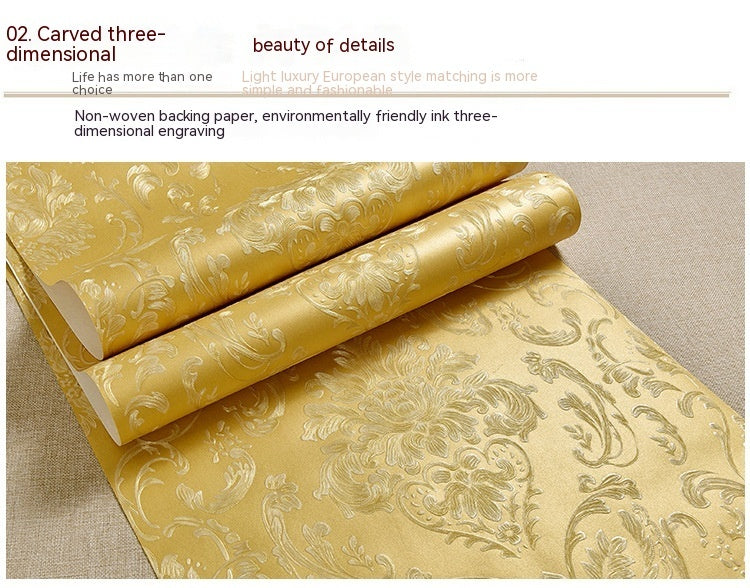 Self-adhesive Non-woven 3D Fine Pressing Wallpaper