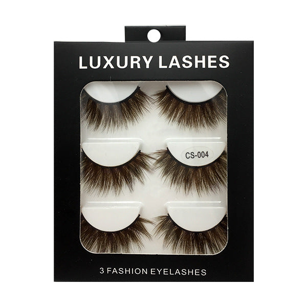 Faux cils de couleur de haute qualité, épais, tridimensionnels, naturels