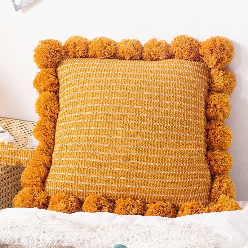Housse de coussin tricotée pour oreiller de lit, canapé, coussin lombaire