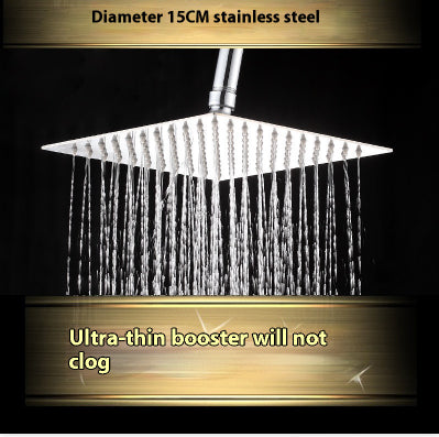 Bathroom Top Spray Stainless Steel Shower Large Top Supercharged Detachable Shower Head Suit Silicone Water Outlet