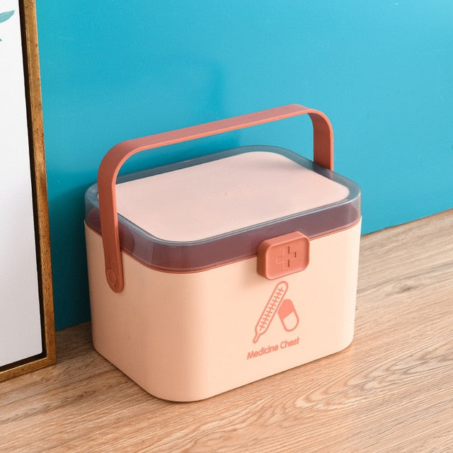 Portable Portable Double-layer First Aid Medicine Box
