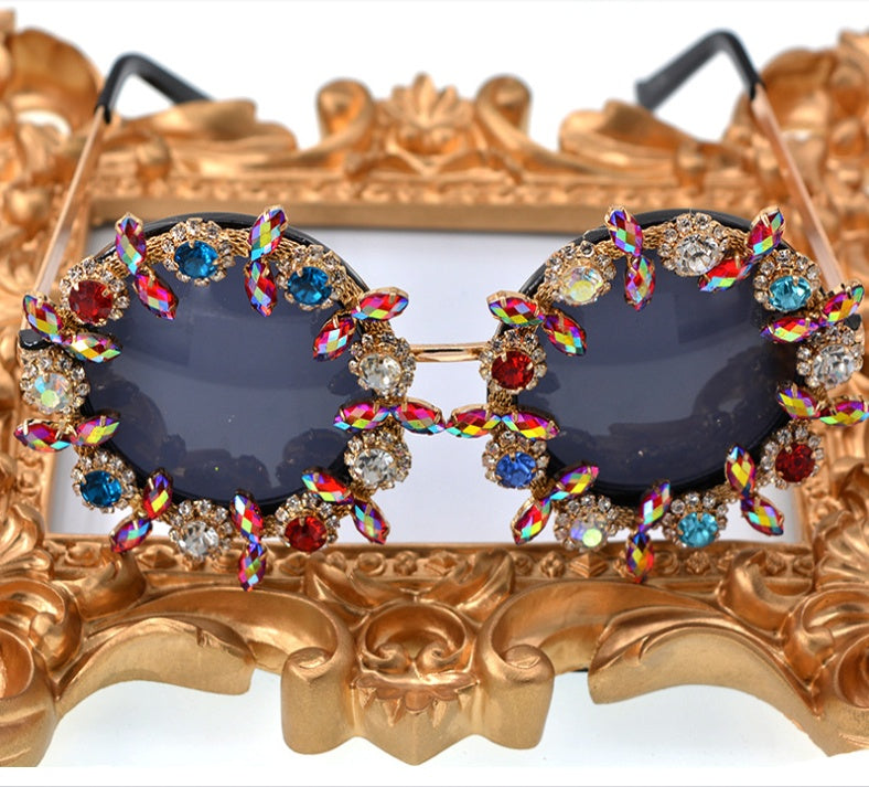 Lunettes de soleil baroque diamant