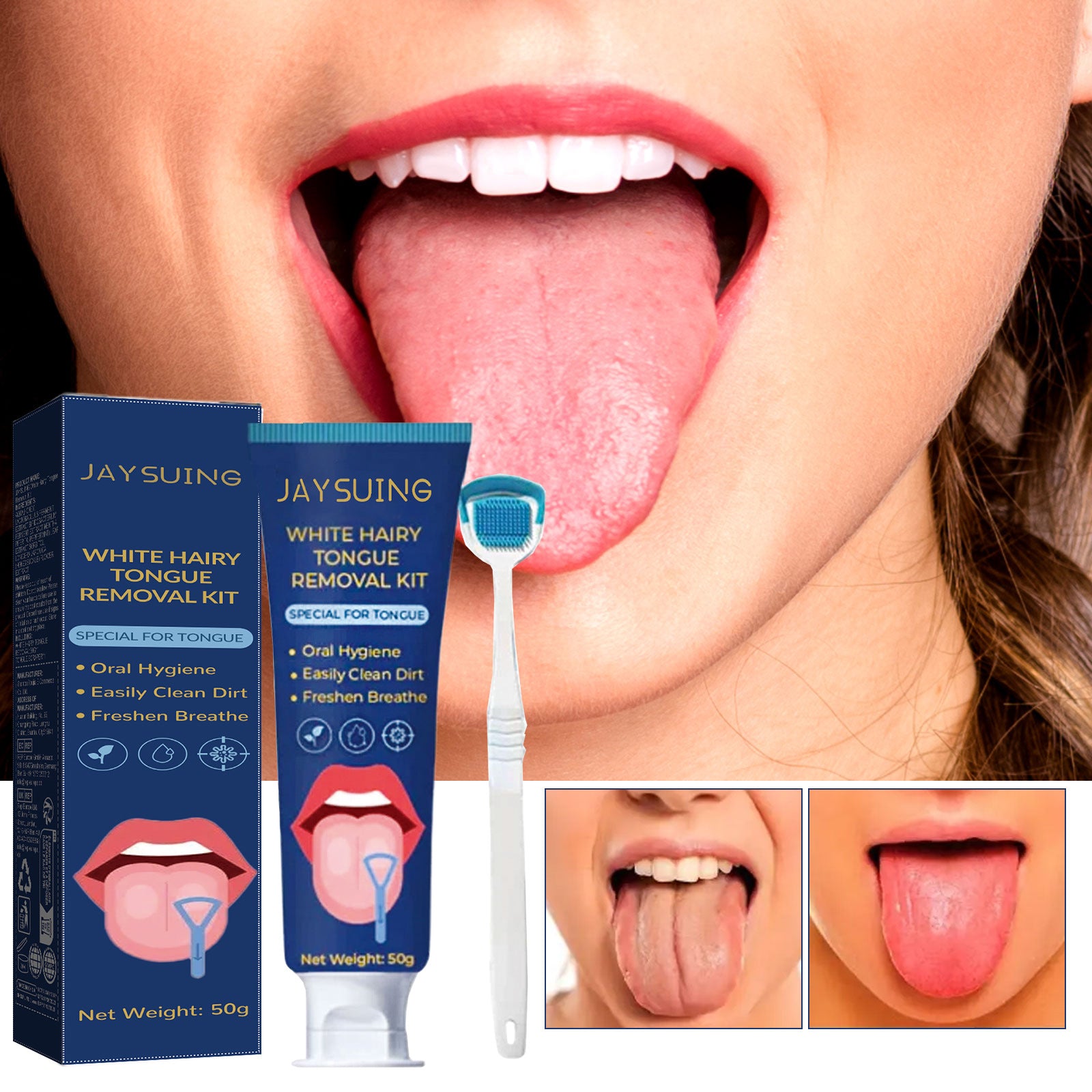 Brosse de nettoyage de la langue Soin buccal Élimine la mauvaise haleine