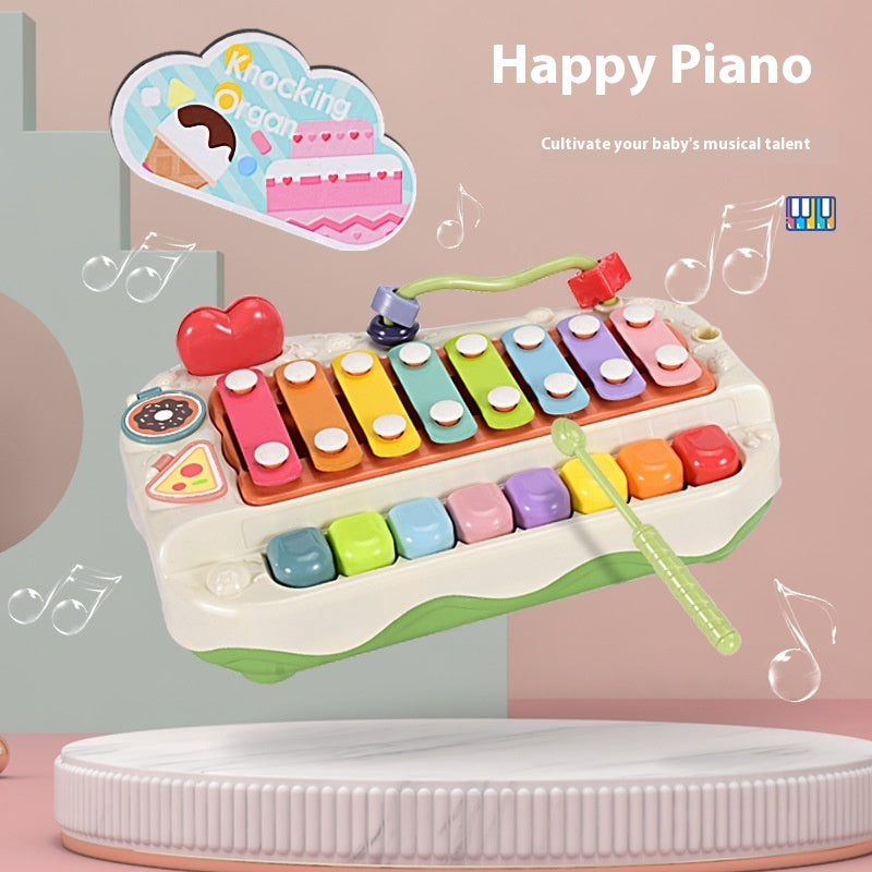Educational Eight-tone Toy Piano Baby Two-in-one Xylophone Musical Instrument 8-month-old Infant Children's Toys