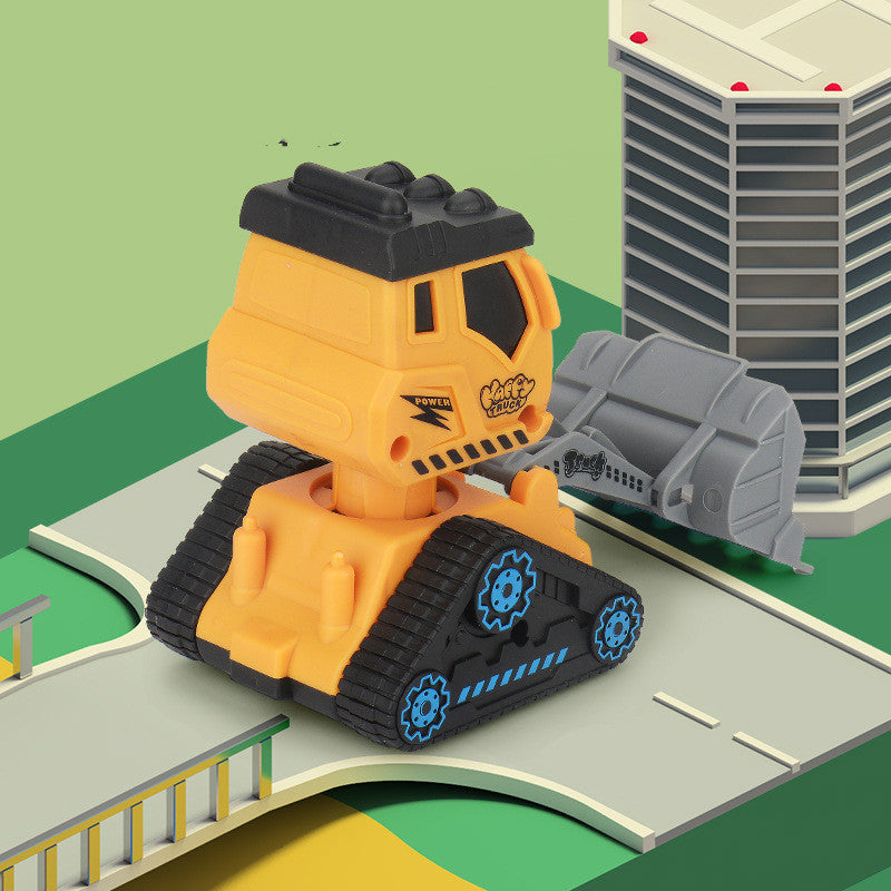 Simulation Of Fall-resistant Excavator Boy Cartoon Shape