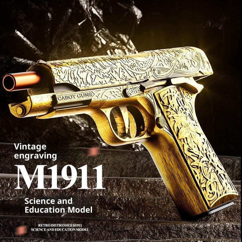Plastic Retro Carving Throwing Shell Soft Bullet Gun Automatic Toy Gun