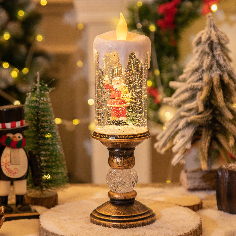 Décorations de Noël Scène lumineuse à bougie