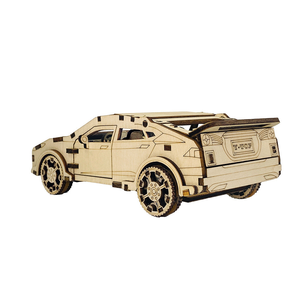 Diy Wooden Assembled Car Creative Model