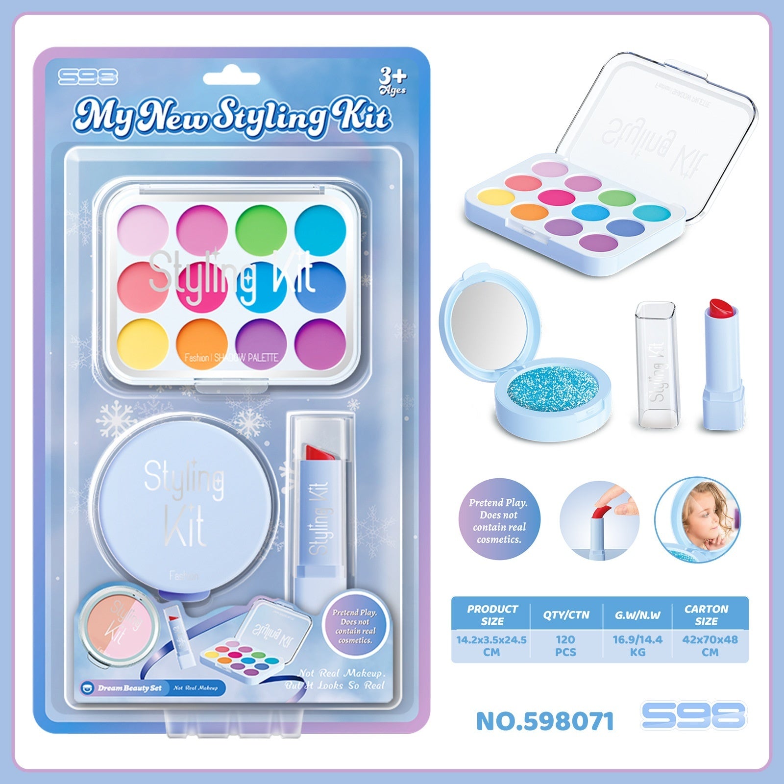 Play House Children's Cosmetics Toy Girl Simulation Makeup Ornament Handbag Set