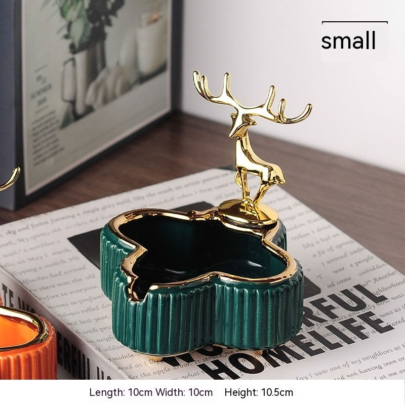 Cendrier de luxe léger créatif pour salon domestique simple