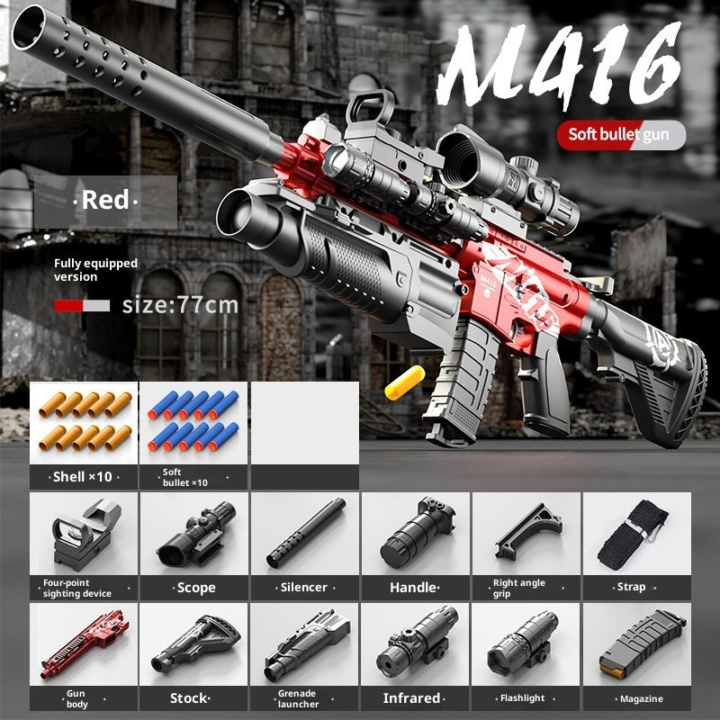 Children's Toy With Manual Bolt Throwing Shell Soft Bullet Gun