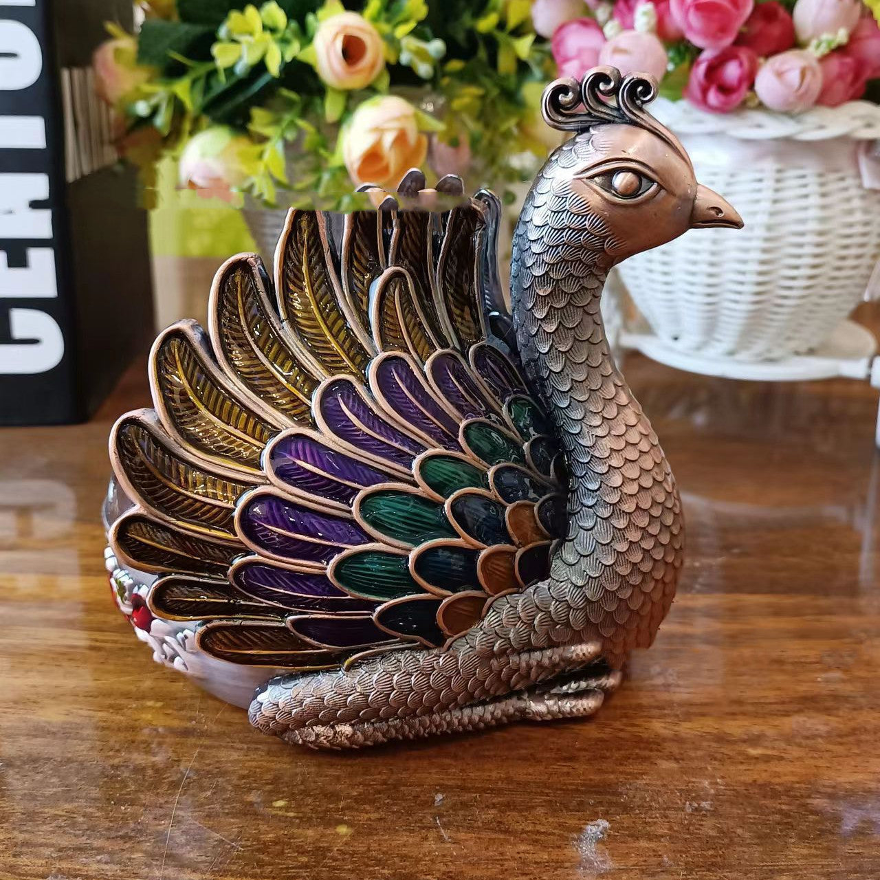 Creative Fashion Retro Home Peacock Shape Ashtray