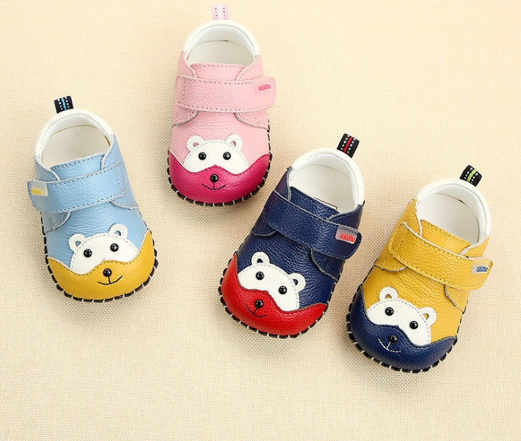 Chaussures premiers pas souples à bout fermé pour bébés garçons