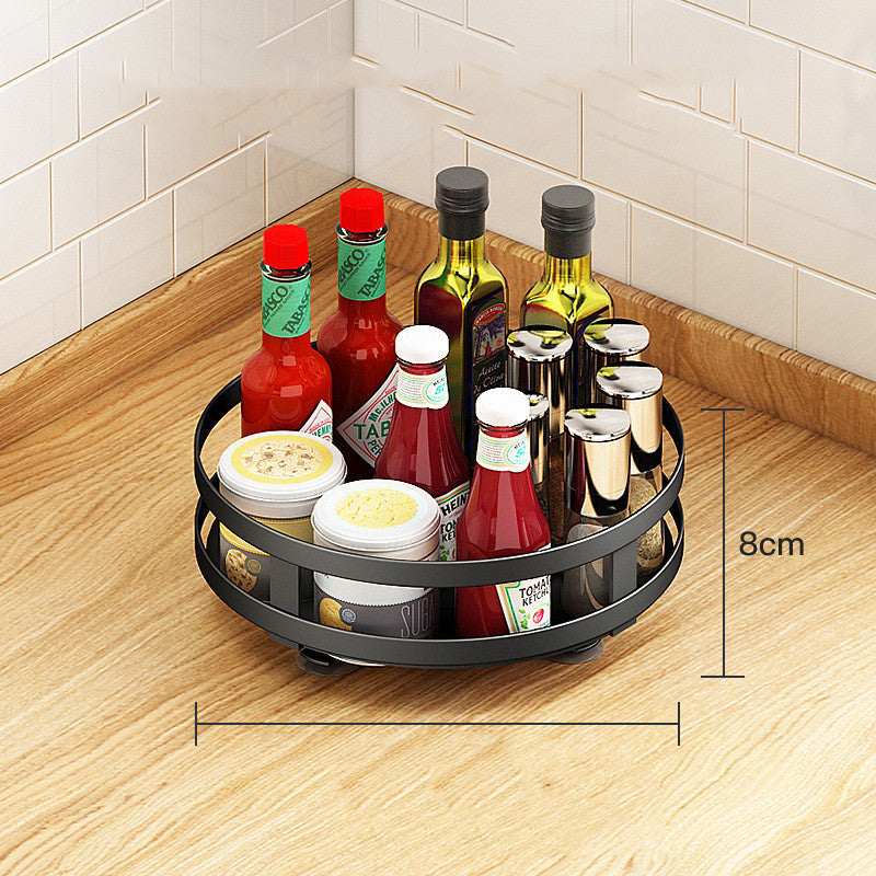 Étagère de rangement circulaire multifonctionnelle et support à épices rotatif pour la cuisine